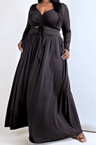 Anuli Black Two Piece Maxi Skirt Set - Two Elevens Boutique