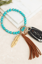 Boho Stone Key Ring Wristlet - Two Elevens Boutique