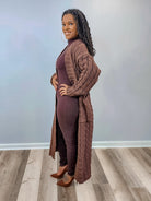 Chunky Cable Knit Cardigan Sweater - Adorned Rebel