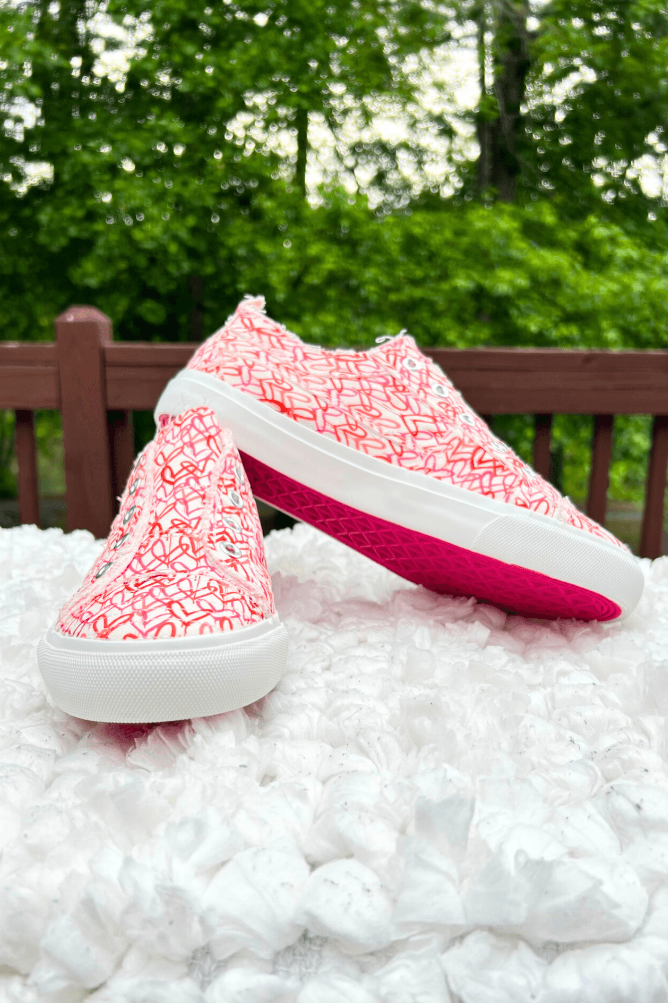 Cross My Heart Slip-On Canvas Shoes - Two Elevens Boutique