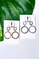 Dotted Circular Drop Earrings - Two Elevens Boutique