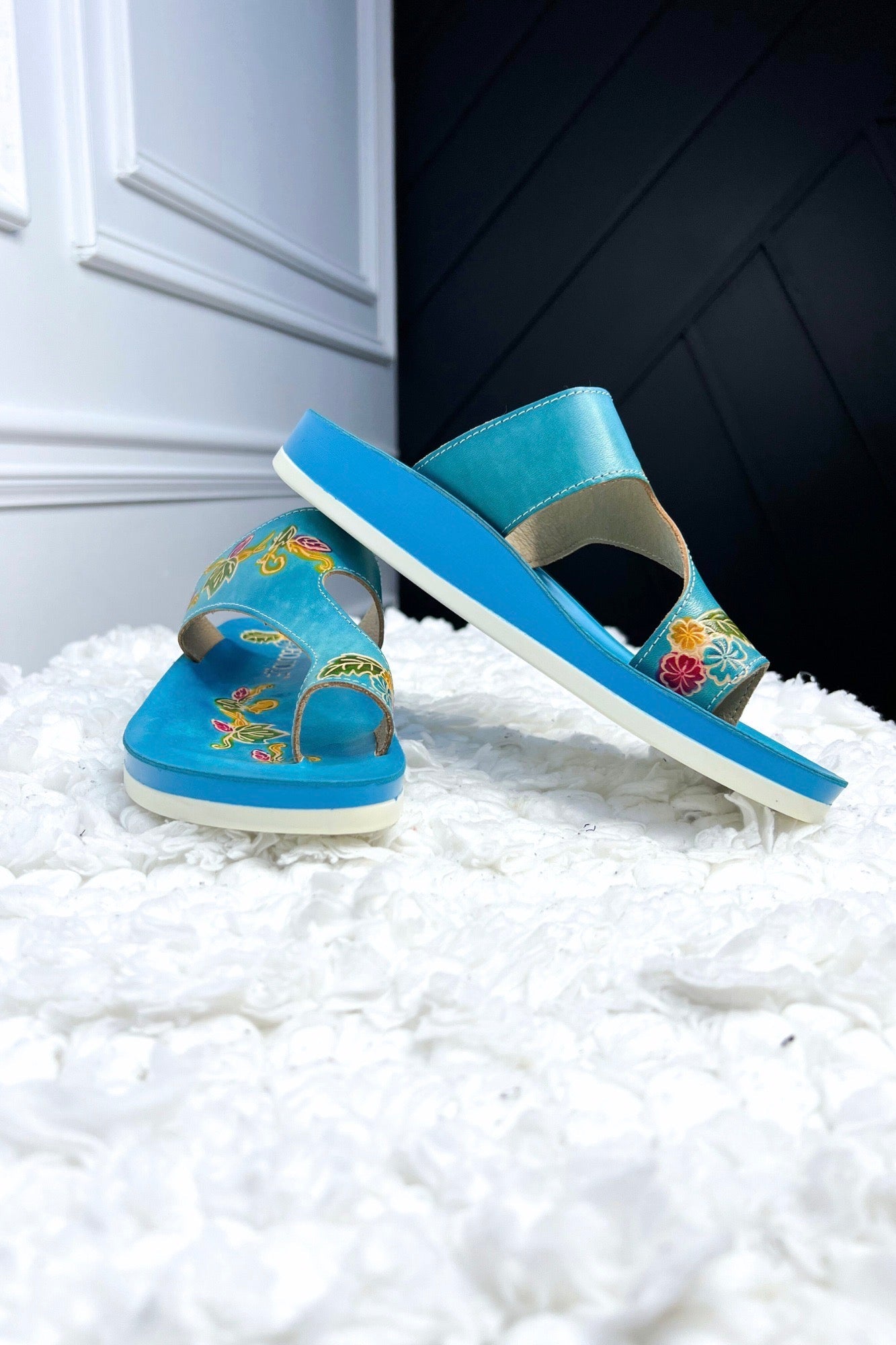 Eden Turquoise Sandals - Two Elevens Boutique