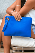 Faux Leather Clutch - Two Elevens Boutique