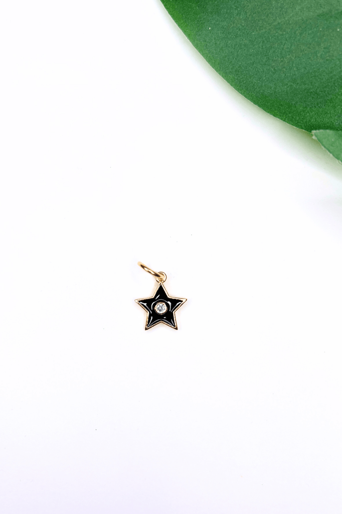 Gold and Black Star Charm - Two Elevens Boutique