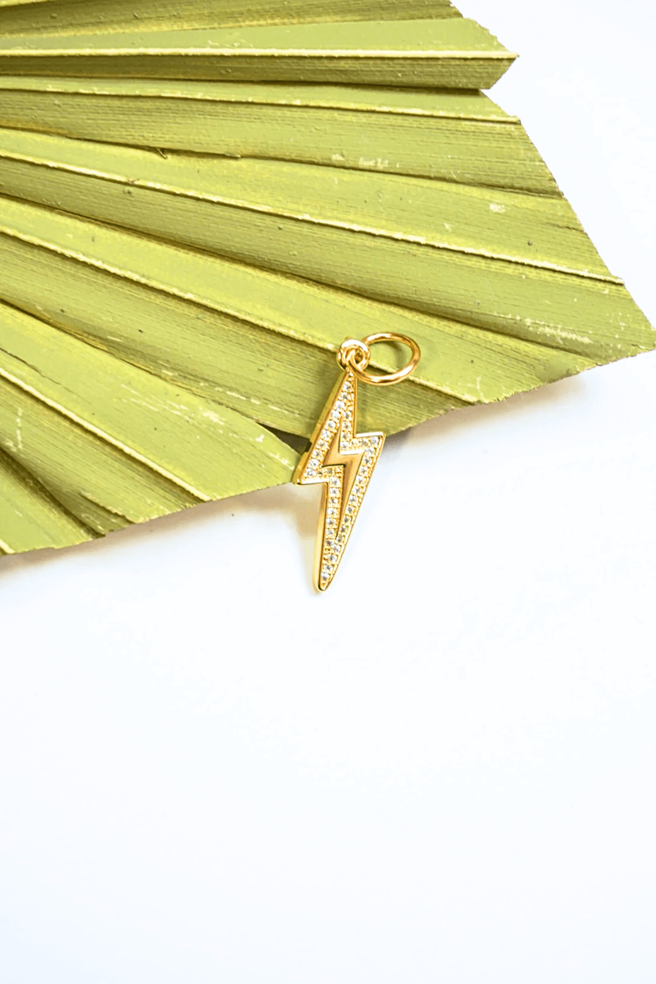 Gold Lightning Bolt Charm - Two Elevens Boutique