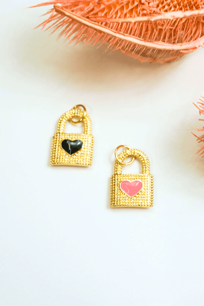 Heart Lock Charm - Two Elevens Boutique