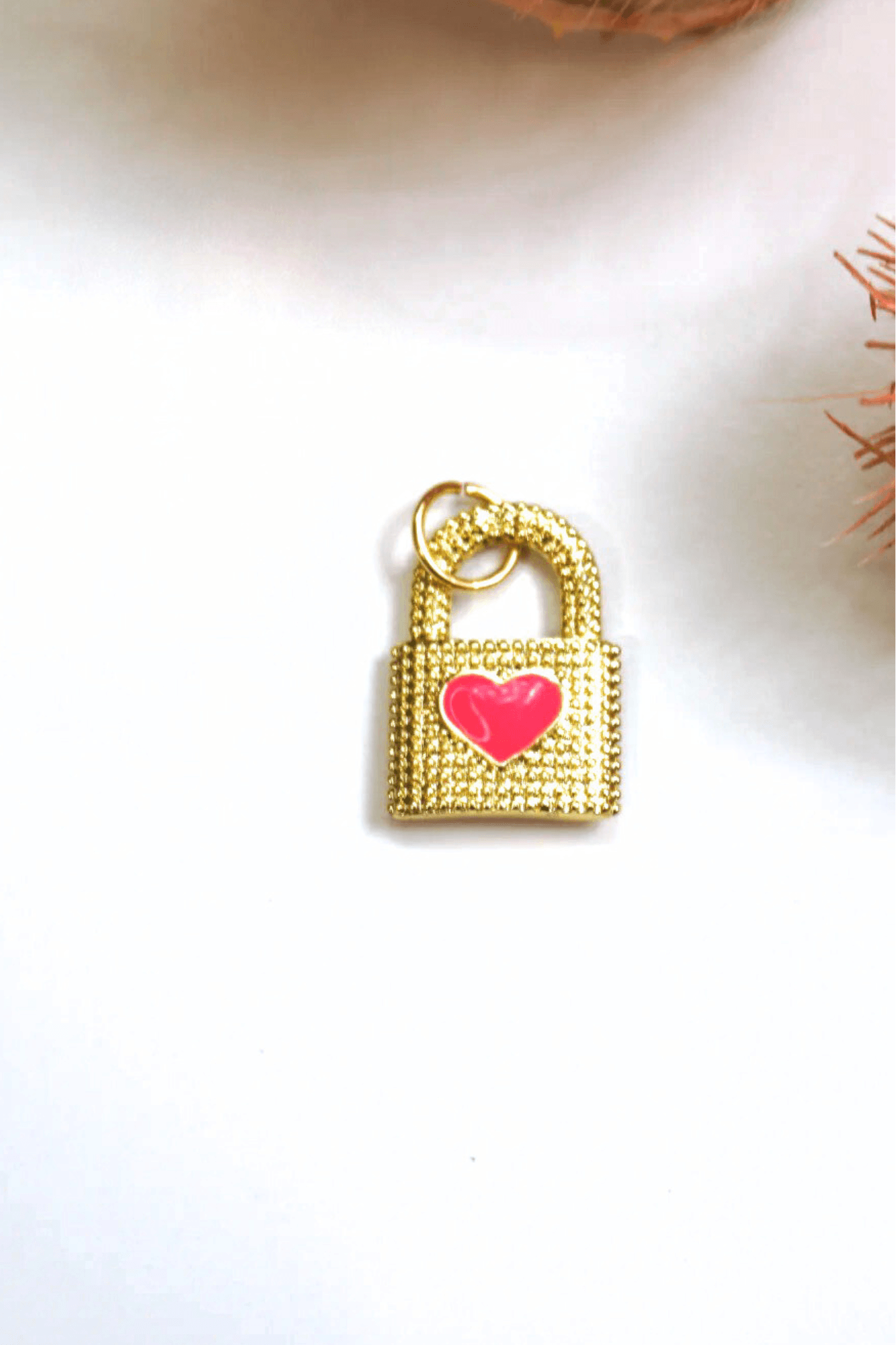 Heart Lock Charm - Two Elevens Boutique