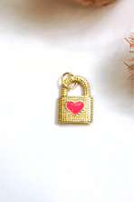 Heart Lock Charm - Two Elevens Boutique