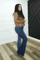 High Rise Two Tone Flare Jeans - Two Elevens Boutique