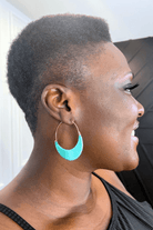 Jewel Toned Hoop Earrings - Adorned Rebel