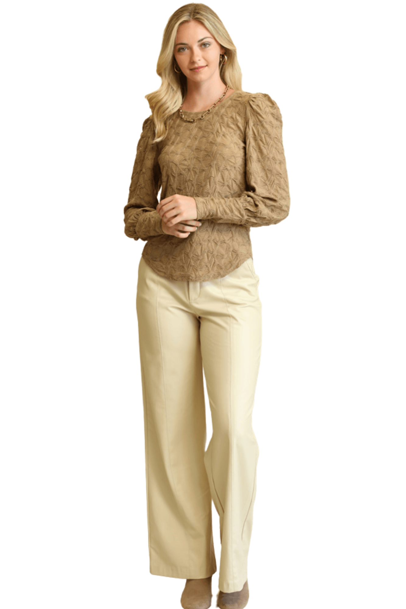 Knit Puff Sleeve Top