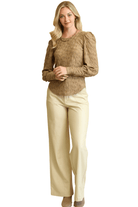 Knit Puff Sleeve Top