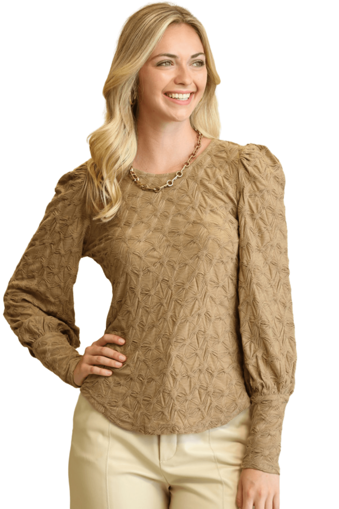 Knit Puff Sleeve Top