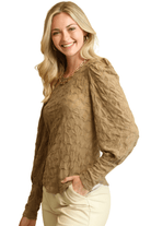 Knit Puff Sleeve Top