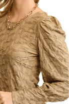 Knit Puff Sleeve Top