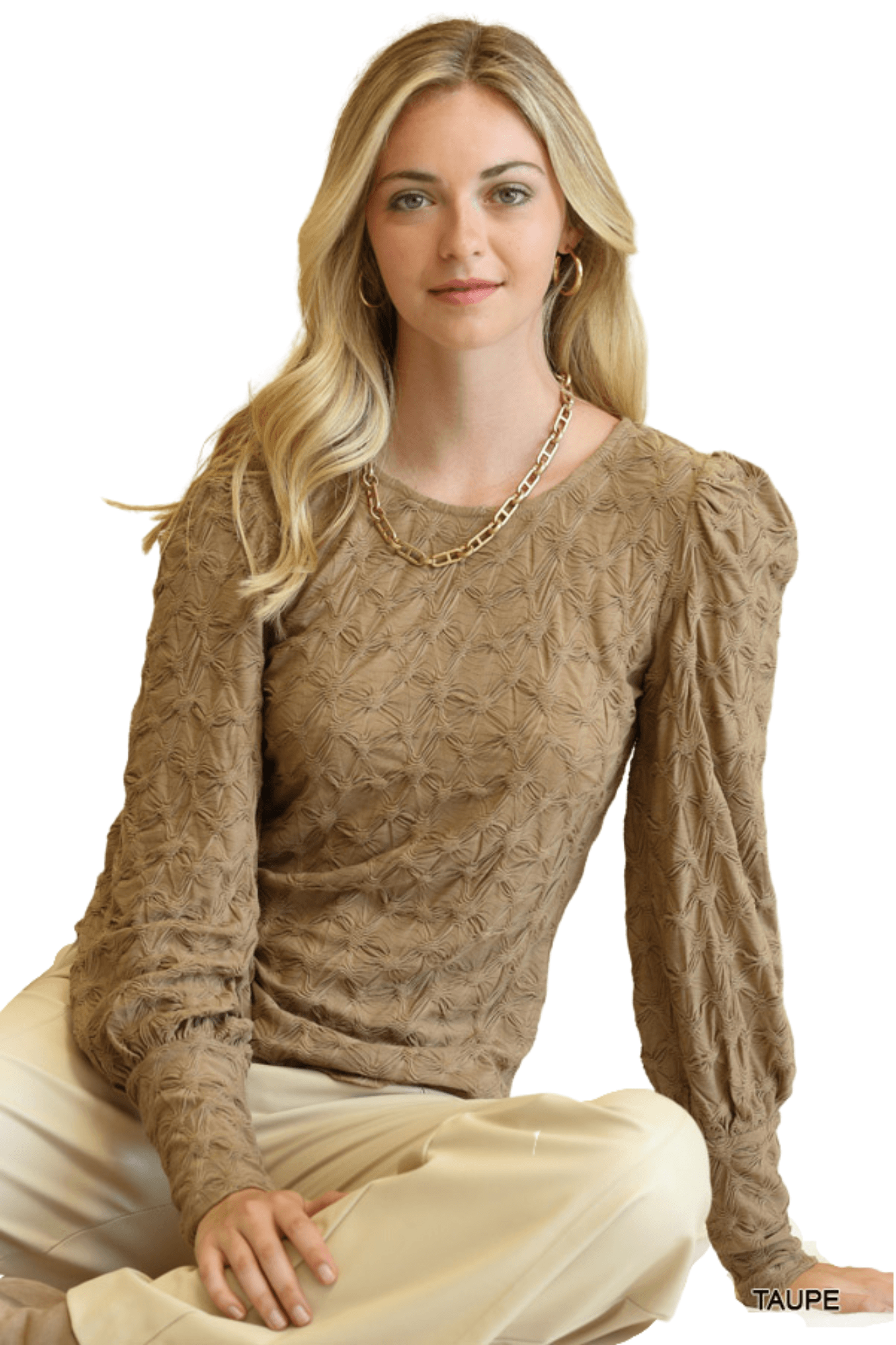 Knit Puff Sleeve Top