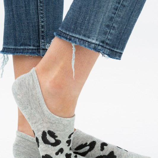 Leopard Print Sneaker Socks - Two Elevens Boutique