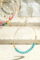 Natural Stone Circle Earrings - Two Elevens Boutique