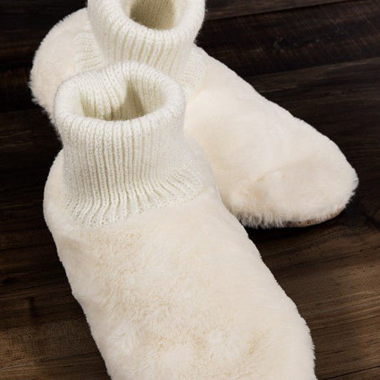 Plush Faux Fur Slipper Booties - Two Elevens Boutique