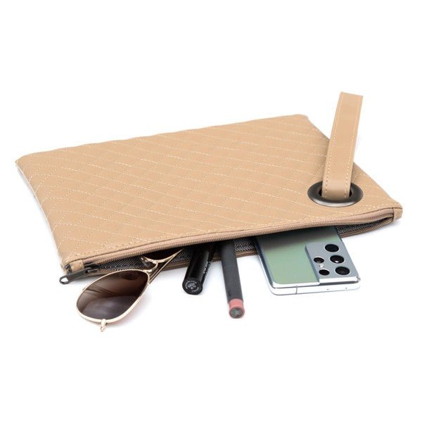 Quilted Faux Leather Clutch - Two Elevens Boutique