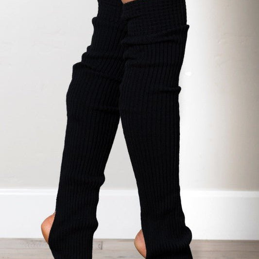 Ribbed Stirrup Leg Warmers - Two Elevens Boutique