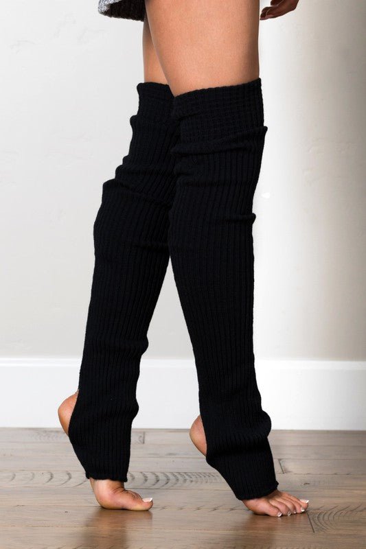 Ribbed Stirrup Leg Warmers - Two Elevens Boutique