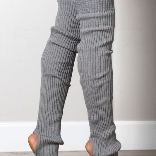 Ribbed Stirrup Leg Warmers - Two Elevens Boutique