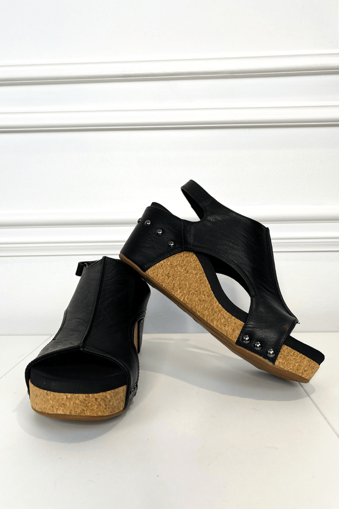 Say Baby Cork Wedge Sandals - Two Elevens Boutique