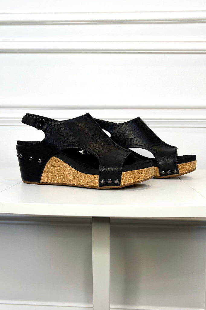 Say Baby Cork Wedge Sandals - Two Elevens Boutique