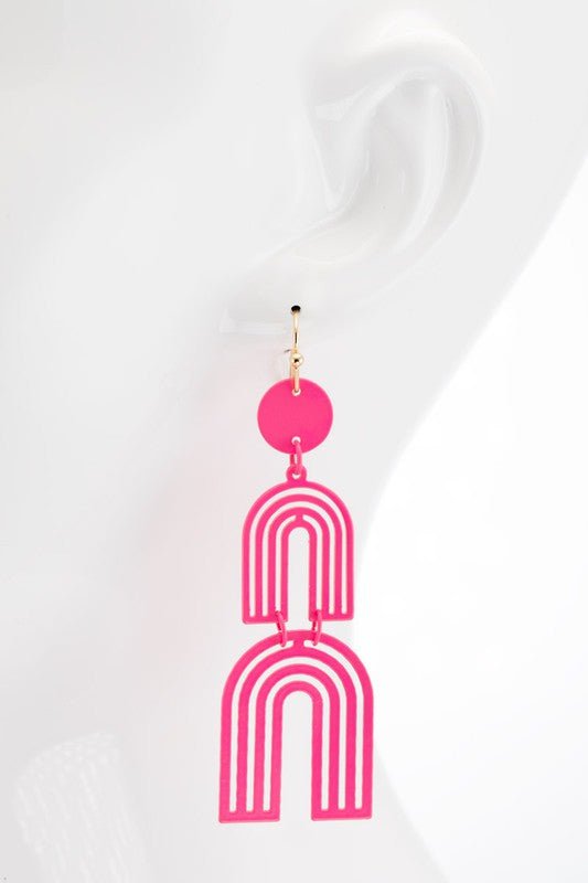 Steel Double Arch Filigree Earrings - Two Elevens Boutique