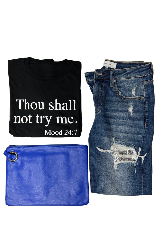 Thou Shall Not Try Me Graphic Tee - Two Elevens Boutique