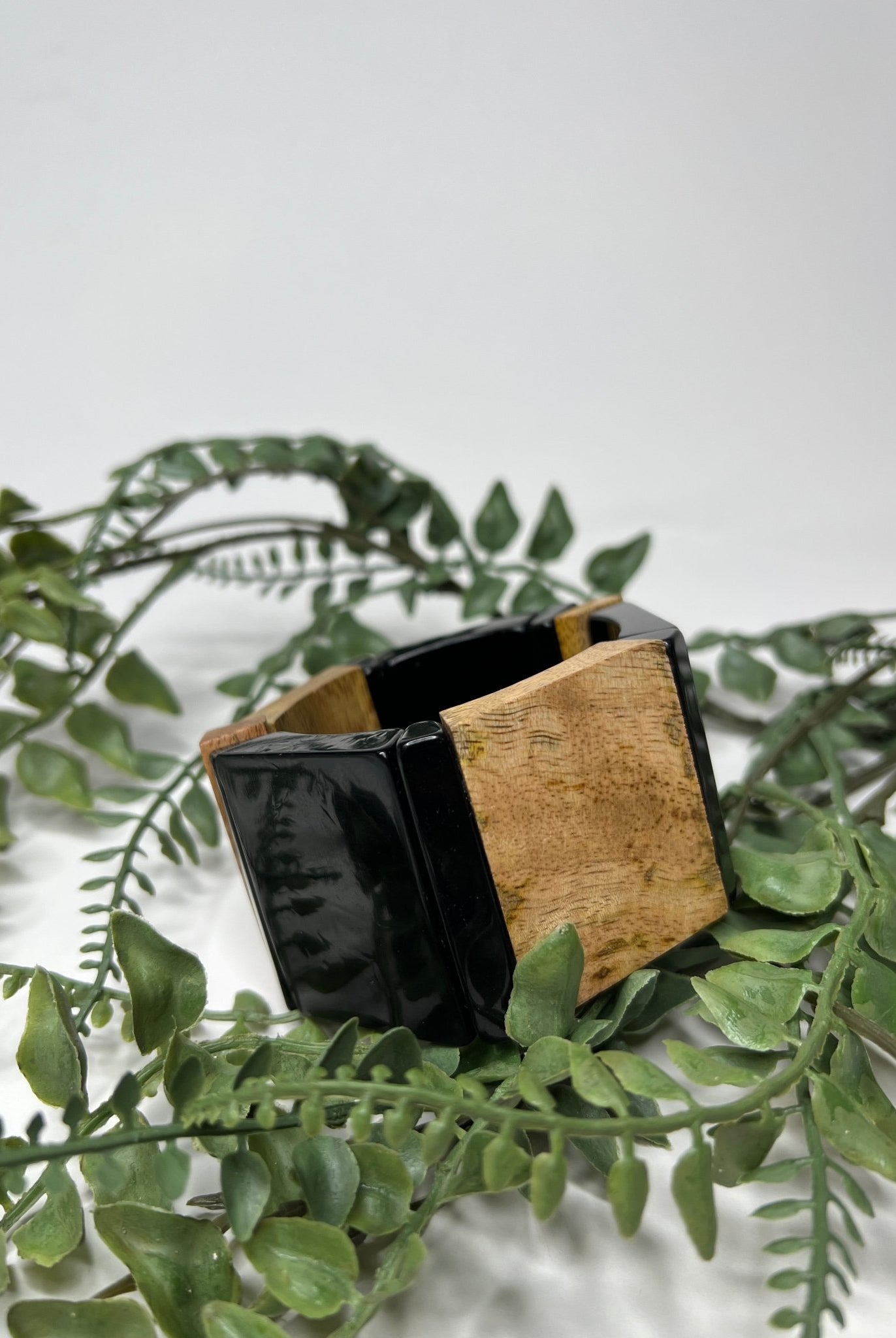 Wood Color Block Bracelet - Two Elevens Boutique